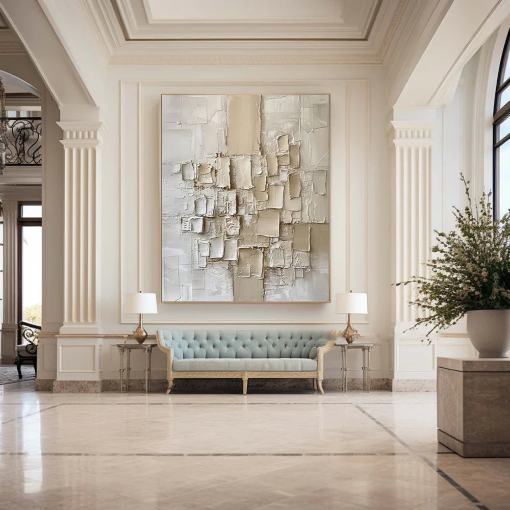 פוסטר אבסטרקטי - טקסטורת בז'