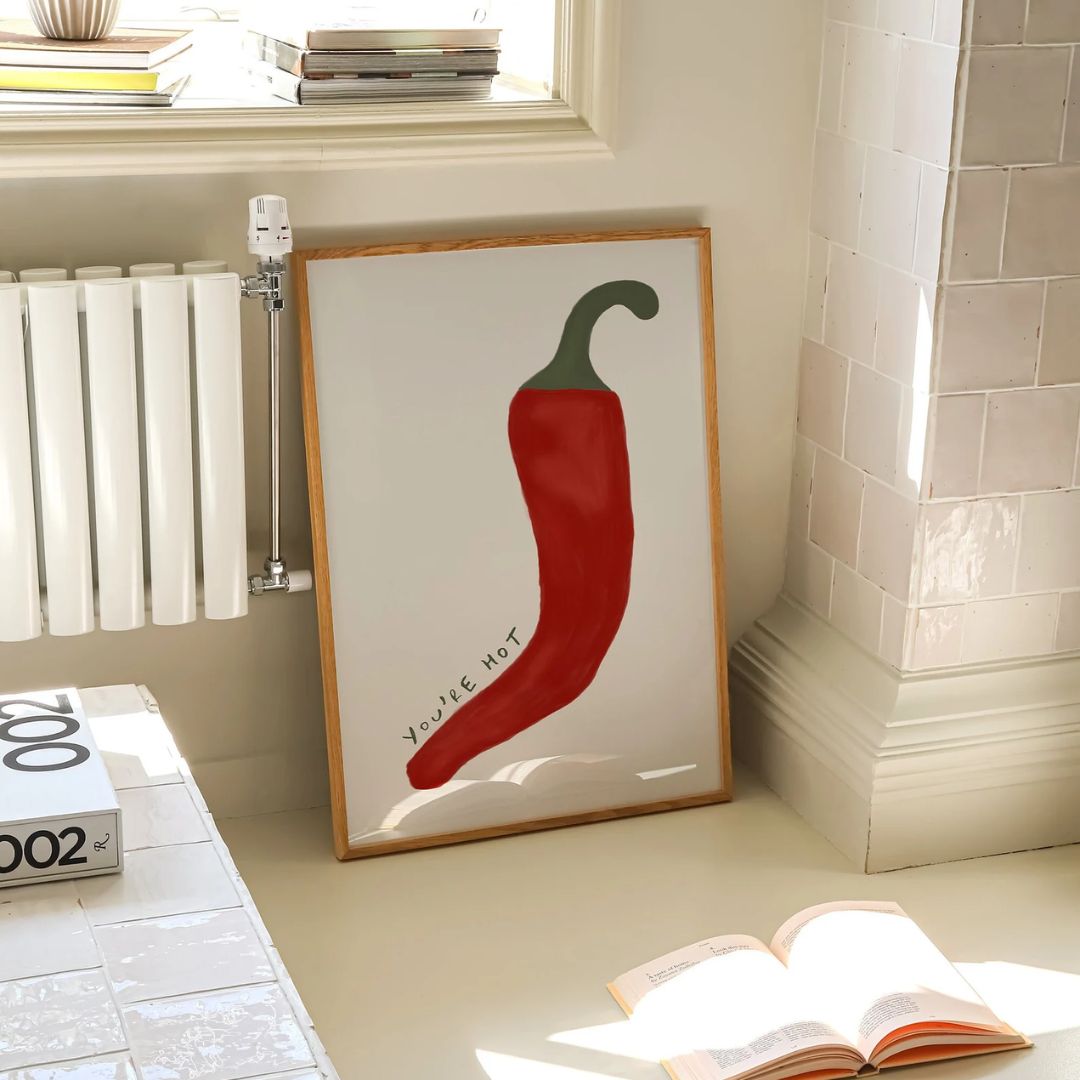פוסטר מלל - הדפס צ'ילי "You're Hot"