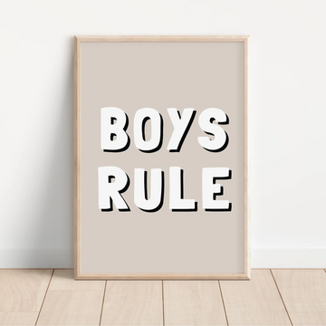 פוסטר ילדים ונוער - "Boys Rule"