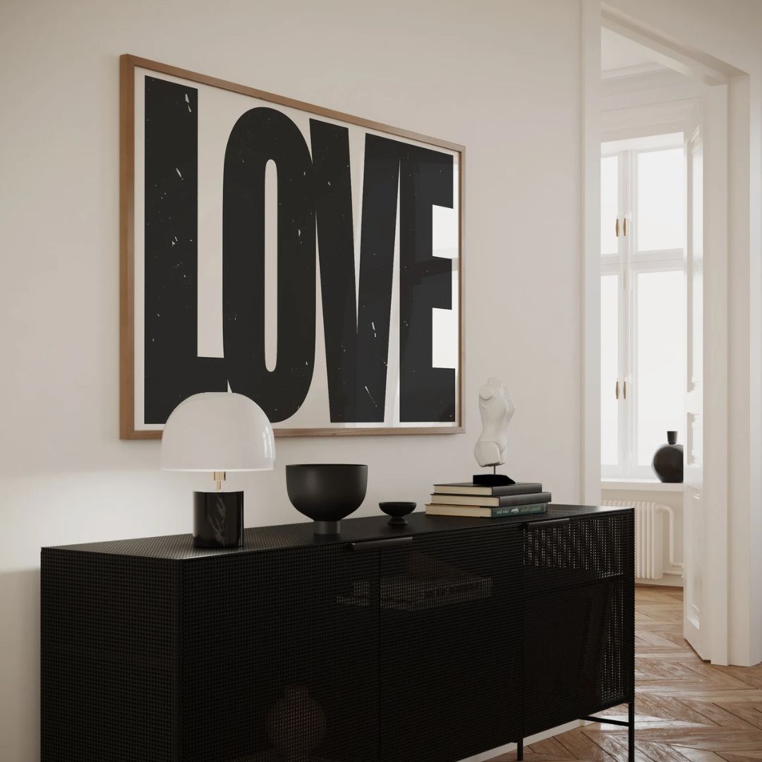 פוסטר מלל - "LOVE" שחור