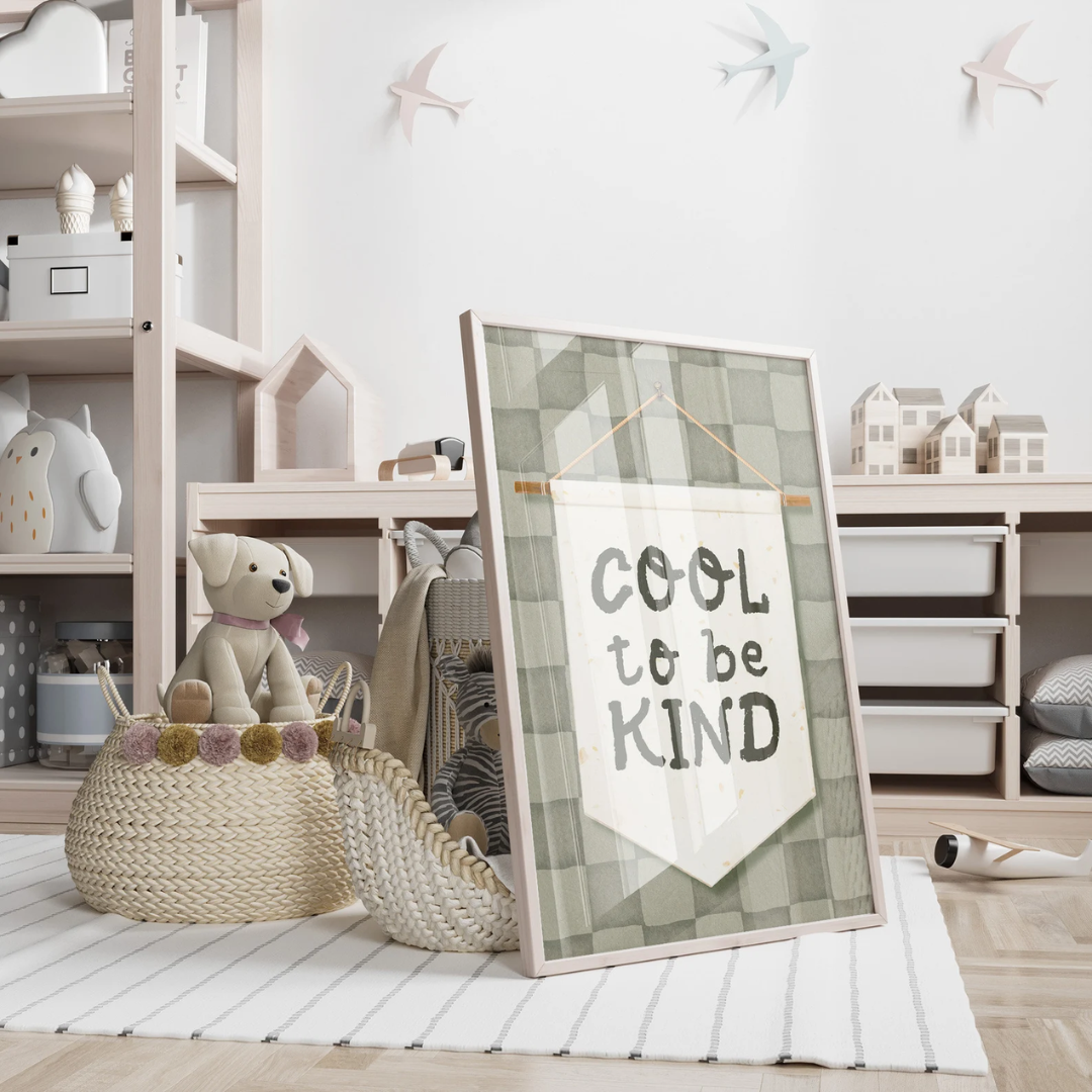 סט 3 תמונות ילדים ונוער - "Cool To Be Kind"