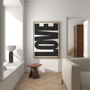 פוסטר מלל - "LOVE" שחור