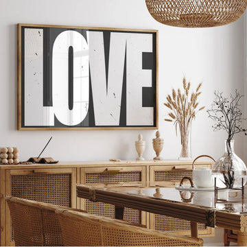 פוסטר מלל - "LOVE" לבן