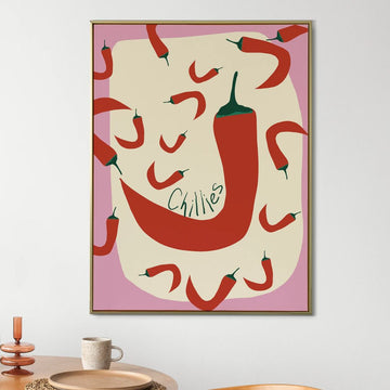 פוסטר מלל - הדפס צ'ילי "Chillies"