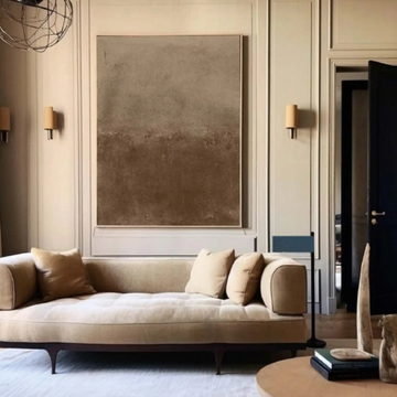 פוסטר אבסטרקטי - אמנות נורדית במרקם חום