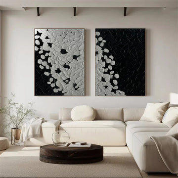 סט מינימלי 2 תמונות - מיקס שחור ולבן