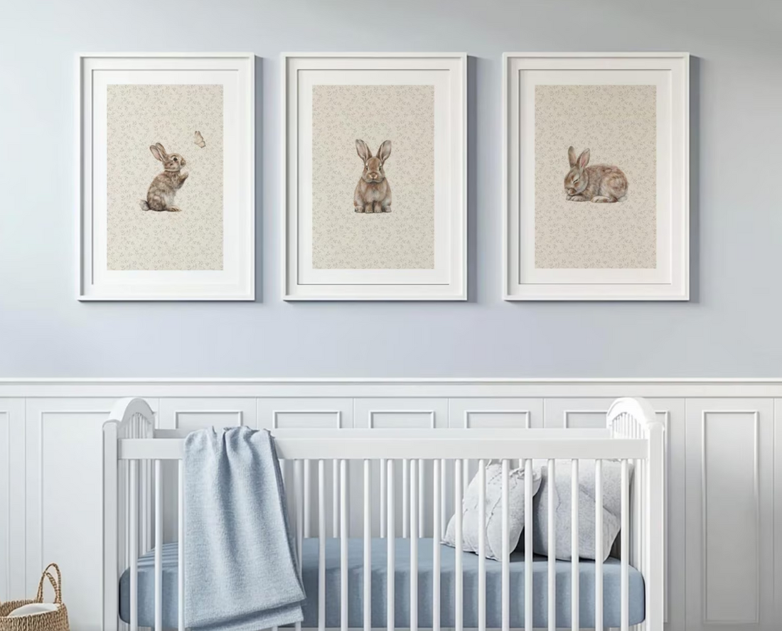 סט 3 תמונות - ארנבונים