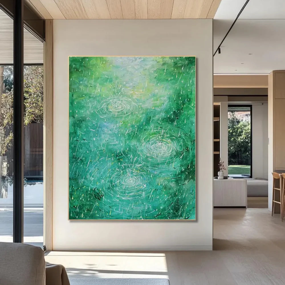 פוסטר אבסטרקטי - ירוק  בהיר