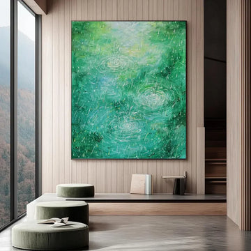 פוסטר אבסטרקטי - ירוק  בהיר