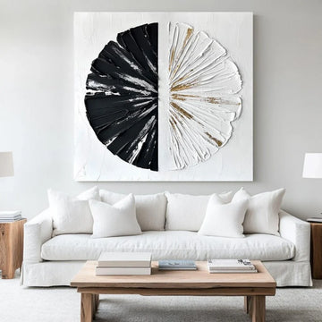 פוסטר וויזואלי - עיגול שחור לבן