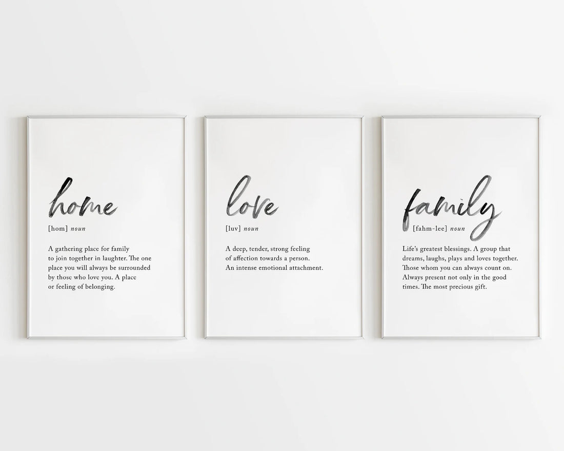 פוסטר מלל - Home , Love & Family