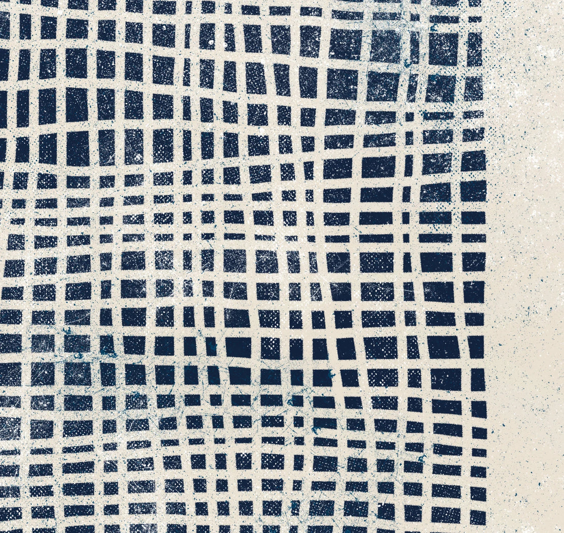 סט אבסטרקטי 3 תמונות - כחול