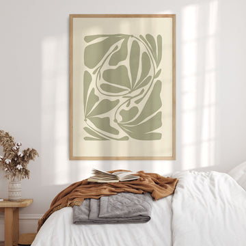 פוסטר אבסטרקטי -Sage Green