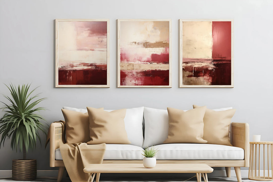 סט אבסטרקטי 3 תמונות - מודרני