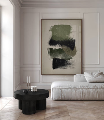 פוסטר אבסטרקטי -ירוק שחור חלוד