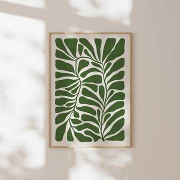 פוסטר אבסטרקטי -עלים נסתרים