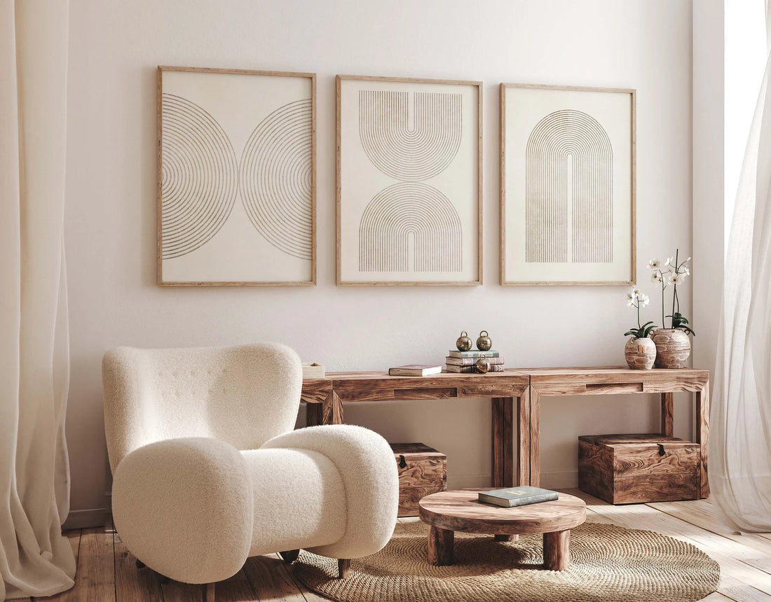 סט אבסטרקטי 3 תמונות - מינימלי