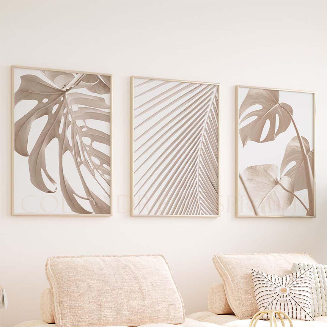 סט 3 תמונות - Tropical Leaf