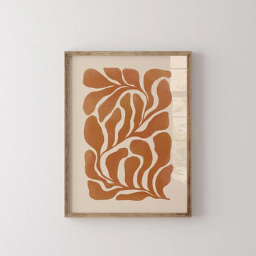 פוסטר אבסטרקטי -כתום שרוף