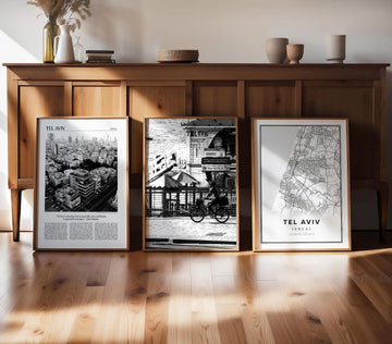 סט ישראלי של 3 תמונות - תל אביב