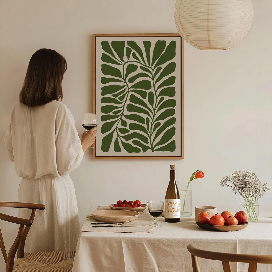 פוסטר אבסטרקטי -עלים נסתרים