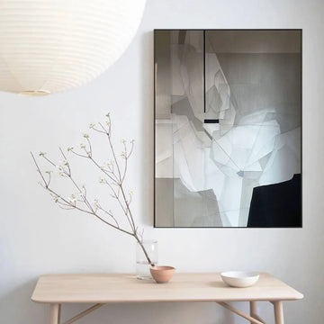 פוסטר אבסטרקטי - שחור לבן